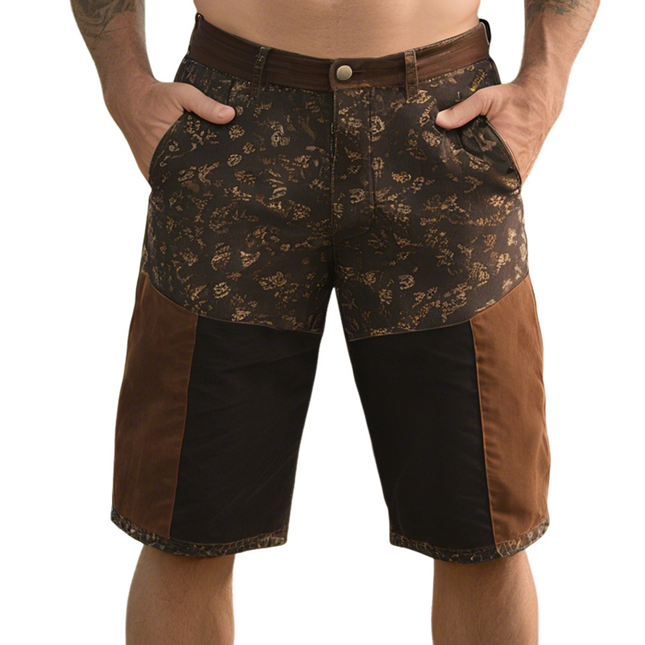 Men's Western Denim Shorts | Retro Cowboy Style | Printed Stitching | Relaxed Fit | Mid-Rise Adjustable Waist | Vintage-Inspired | Casual Summer Wear | Rugged & Fashionable | Sizes S-3XL