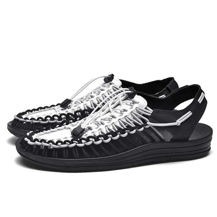 Men's Handwoven Beach Sandals | Comfortable | Lightweight | Breathable | Casual Summer Footwear | Slip-On Design | Versatile Style | Durable Materials | Ideal for Beach or Pool