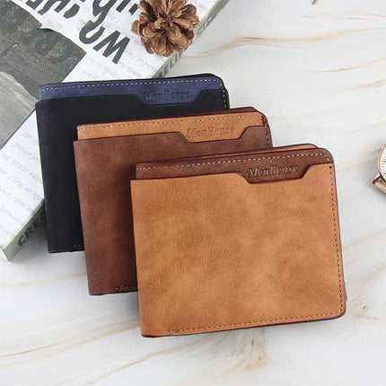 Vintage Leather Slim Wallet | High Quality Leather | Soft Touch | Contrasting Color | Quick Access Card Slots | Compact Design