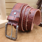 Men's Vintage Distressed Leather Belt | Pure Cowhide | Rugged Charm | Classic Appeal | Sturdy Metal Buckle | Versatile Width | Casual & Formal Wear | Multiple Sizes | Timeless Accessory | Perfect for Jeans or Dress Trousers
