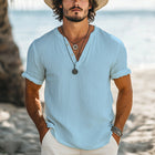 Men's V-Neck T-Shirt | Casual Cotton Short Sleeve Top | Soft & Breathable Fabric | Relaxed Fit | Versatile Wardrobe Essential | Available in Sizes S-3XL | Perfect for Everyday Wear