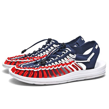 Men's Handwoven Beach Sandals | Comfortable | Lightweight | Breathable | Casual Summer Footwear | Slip-On Design | Versatile Style | Durable Materials | Ideal for Beach or Pool