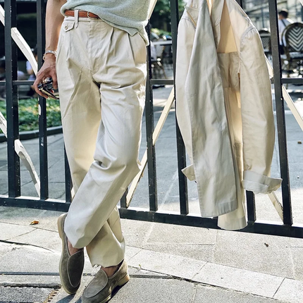 Men’s Straight-Leg Cotton Suit Pants | Classic Formal & Business Casual Trousers | Comfortable Breathable Fabric | Versatile Office & Smart Casual Wear | Modern Timeless Style | Multiple Sizes Available