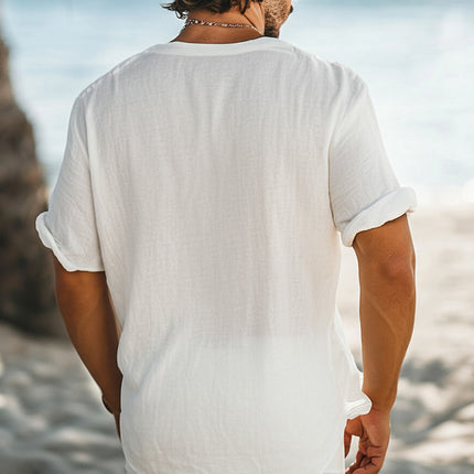 Men's V-Neck T-Shirt | Casual Cotton Short Sleeve Top | Soft & Breathable Fabric | Relaxed Fit | Versatile Wardrobe Essential | Available in Sizes S-3XL | Perfect for Everyday Wear