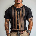 Men's Retro T-Shirt | Short Sleeve Crew Neck | Vintage Style | Classic Design | Comfortable Fit | Breathable Fabric | Ideal for Casual Wear | Soft and Durable | Versatile Wardrobe Essential