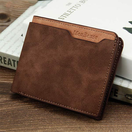 Vintage Leather Slim Wallet | High Quality Leather | Soft Touch | Contrasting Color | Quick Access Card Slots | Compact Design