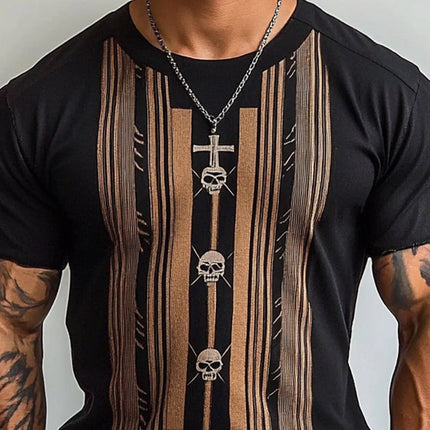 Men's Retro T-Shirt | Short Sleeve Crew Neck | Vintage Style | Classic Design | Comfortable Fit | Breathable Fabric | Ideal for Casual Wear | Soft and Durable | Versatile Wardrobe Essential