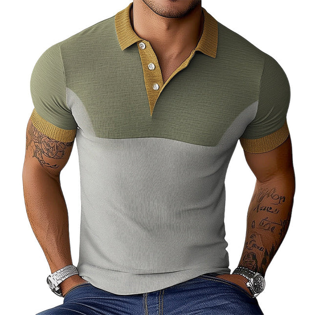 Men's Knitted Polo T-Shirt | Summer Skin-Friendly Comfort | Breathable Cotton-Polyester | Classic Ribbed Collar | Soft Short Sleeves | Moisture Wicking | Casual & Semi-Formal Wear | Sizes S-3XL