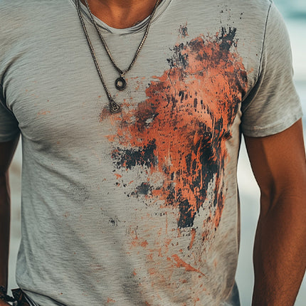 Men's Slim Fit T-Shirt | Comfortable Stretch Fabric | Trendy Printed Design | Short Sleeve Casual Top | Breathable Cotton Blend | Versatile Style | Sizes S-3XL