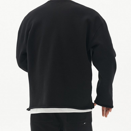Men's Loose Fit Sweatshirt | 100% Cotton | Solid Color Pullover | Long Sleeve | Crew Neck | Casual Basic Street Style | Eco-Friendly | Fall Winter Spring | Breathable Soft | Classic Comfortable Activewear