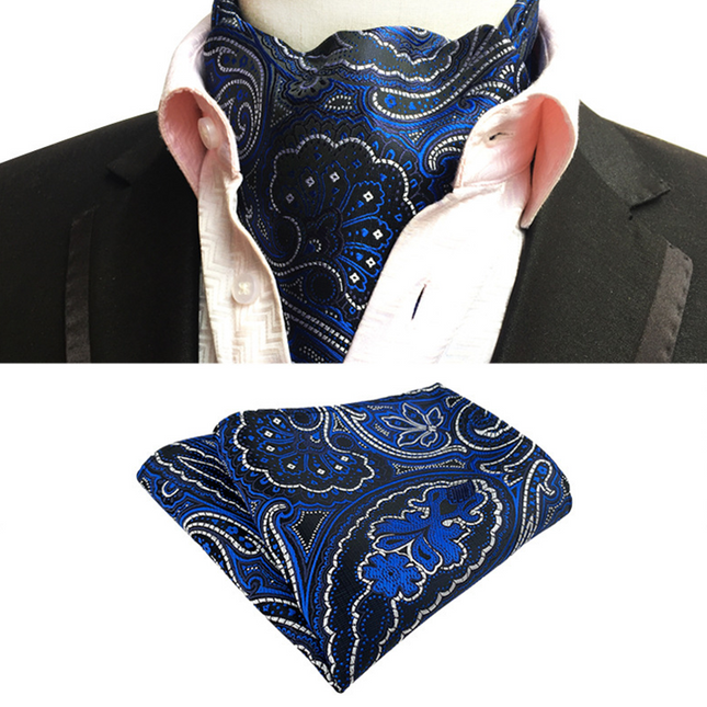 Men's British Style Neck Scarf | Luxury Jacquard Fabric | Elegant Classic Patterns | Versatile Styling Options | Warm & Comfortable | Easy Care | Perfect for Formal & Casual Outfits | Timeless Men's Accessory