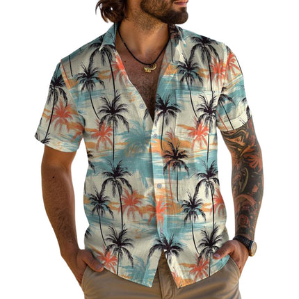 Men's Hawaiian Print Shirt | Short Sleeve | Summer Casual Beachwear | Lightweight Cotton | Vibrant Tropical Designs | Available in Sizes S to 3XL | Breathable Relaxed Fit | Perfect for Beach Parties