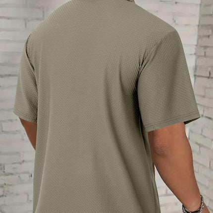 Men's Textured Short Sleeve Shirt | Casual Comfort | Classic Cut | Premium Fabric | Versatile Style | Breathable Material | Ideal for Warm Weather | Sophisticated Design | Easy Movement | Fashionable Men's Apparel