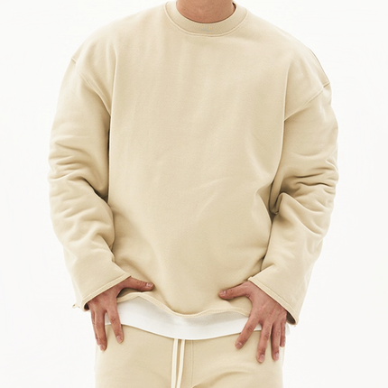 Men's Loose Fit Sweatshirt | 100% Cotton | Solid Color Pullover | Long Sleeve | Crew Neck | Casual Basic Street Style | Eco-Friendly | Fall Winter Spring | Breathable Soft | Classic Comfortable Activewear