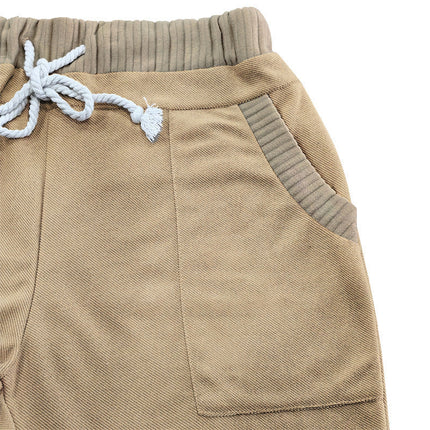 Men's Contrast Paneled Shorts | Elastic Waistband | Stylish Casual Wear | Breathable Fabric | Comfortable Fit | Versatile Design | Trendy Clothing for Men