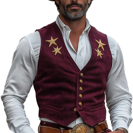Men's Lightweight Suede Vest | Summer Fashion | Embroidered Design | Casual Outerwear | Breathable Thin Suede | Elegant and Versatile Style | Ideal for Warm Weather
