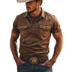 Men's Vintage Distressed Denim Shirt | Long Sleeve | High-Quality Material | Rugged Charm | Versatile Style | Classic Vintage Look | Comfortable Fit | Casual or Dressy Wear | Tailored for Timeless Fashion