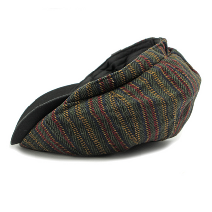 Men's Vintage Bohemian Striped Newsboy Cap | Cotton Linen Blend | Adjustable Fit | Classic Rounded Crown | Multicolor Striped Design | Stylish Lightweight Hat for Casual or Semi-Formal Outfits
