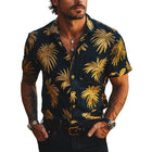 Men's Short Sleeve Casual Shirt | Printed Design | Breathable Fabric | Relaxed Comfortable Fit | Perfect for Summer & Casual Outings