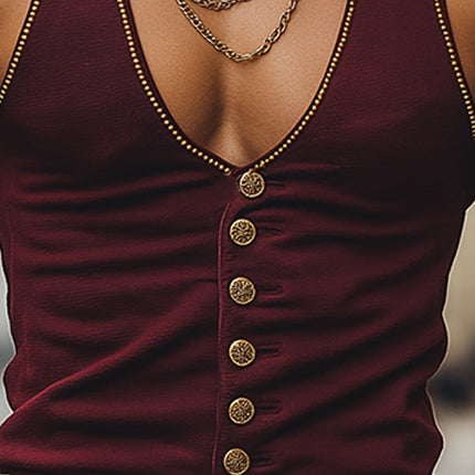 Men's Lightweight Blended Vest | Summer Solid Color Casual Top | Versatile Durable Fit | Breathable Easy Care Fabric