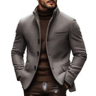 Men's Vintage Wool Blend Blazer | Slim Fit | Stand Collar | Single Breasted | Warm & Stylish Outerwear | Premium Quality | Versatile Design | Casual & Formal Wear | Comfortable & Durable