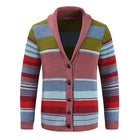 Men's Sweater Jacket | Colorblock Design | Lapel Collar | Button Closure | Soft Knit Fabric | Casual & Semi-Formal Wear | Comfortable Outerwear for All Seasons | Versatile Men's Fashion