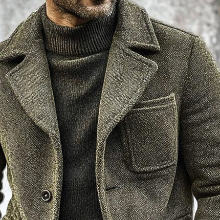Men's Vintage Single Breasted Canvas Jacket | Classic Style Outerwear | Full-Length Sleeves | Durable Breathable Fabric | Timeless and Elegant Design | Available in Multiple Sizes and Colors