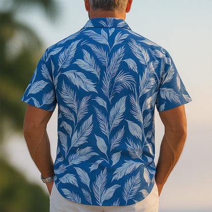 Men's Casual Short Sleeve Shirt | Breathable Linen | Summer Fashion | Stylish Print | Comfortable Fit | Lightweight | Easy Care | Versatile Design