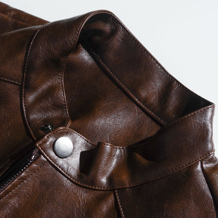 Men's Leather Jacket | Vintage Distressed Style | Long Sleeve | Zipper Closure | High-Quality Leather | Rugged Charm | Timeless Fashion | Versatile Outerwear | Durable & Comfortable | Perfect for Layering