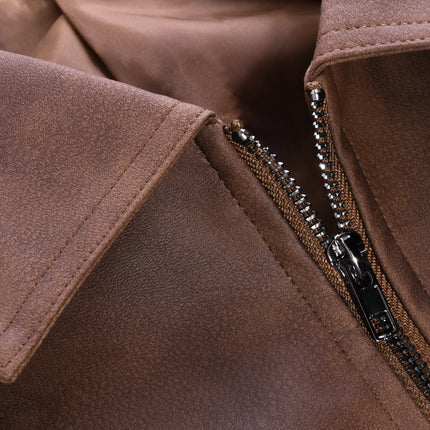 Men's Leather Jacket | Classic Style | Full Zipper Closure | Long Sleeves with Zippered Cuffs | Durable Premium Leather | Versatile Outerwear | Pockets & Reinforced Stitching | Black Army Green Brown