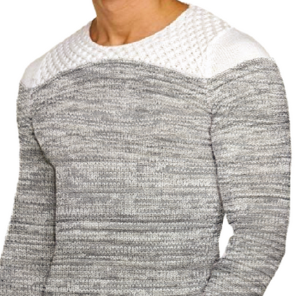 Men's Striped Knit Sweater | Casual Crew Neck | Long Sleeve | Soft Warm Fabric | Classic Versatile Design | Perfect for Layering | Comfortable Fit | Fall & Winter Menswear