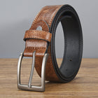 Men's PU Leather Belt | Retro Style | Classic Pin Buckle | Versatile Design | Adjustable Fit | Multiple Sizes | Durable Finish | Black Brown Tan | Modern Wardrobe Essential