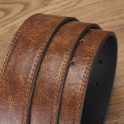 Men's PU Leather Belt | Retro Style | Classic Pin Buckle | Versatile Design | Adjustable Fit | Multiple Sizes | Durable Finish | Black Brown Tan | Modern Wardrobe Essential