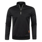 Men's Zipper Pullover Sweater | Classic Stand Collar | Relaxed Fit | Solid Color | Autumn Winter Spring | Casual Daily Wear | Machine Wash | Comfortable Knitted Fabric | Warm Ribbed Hem and Cuffs
