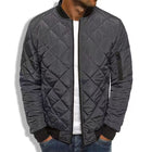 Men's Thermal Jacket | Padded Stand Collar | Solid Color | Warm Insulated Outerwear | Durable Polyester | Stylish Winter Coat | Casual & Formal Wardrobe Essential | With Side Pockets | Elasticized Cuffs