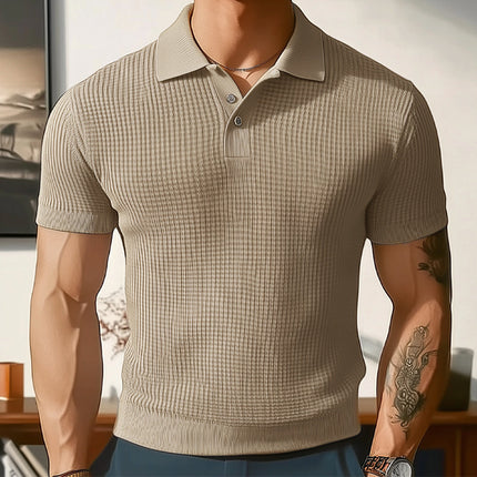 Men's Summer Business Polo Shirt | Solid Color | Knitted Fabric | Lightweight & Stretchable | Classic Polo Collar | Short Sleeves | Variety of Colors | Sizes S-3XL | Ideal for Business Casual | Comfortable & Stylish