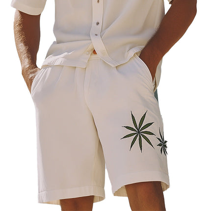 Men's Breathable Summer Shorts | Elegant Embroidery Design | Lightweight Comfort | Versatile Style | Fashionable Warm Weather Essential