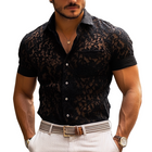 Men's Casual Shirt | Short Sleeve Lace Lapel | Button-Front | Soft Breathable Fabric | Elegant Design for Social Events & Weekend Wear | Fashionable & Comfortable | Various Sizes Available