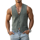 Men's Suede Vest | Soft V-Neck Single-Breasted Slim Fit | Casual & Semi-Formal Wear | Premium Comfort | Versatile Layering Outerwear | Stylish Modern Design | Durable & Lightweight | Fashionable Everyday Apparel