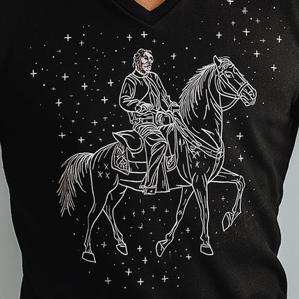Men's Summer Western Style T-Shirt | Cowboy Print | Short Sleeve | Blended Fabric | Casual | Comfortable | Adventure Spirit | Unique Design | Breathable Summer Wear | Stylish Western Look