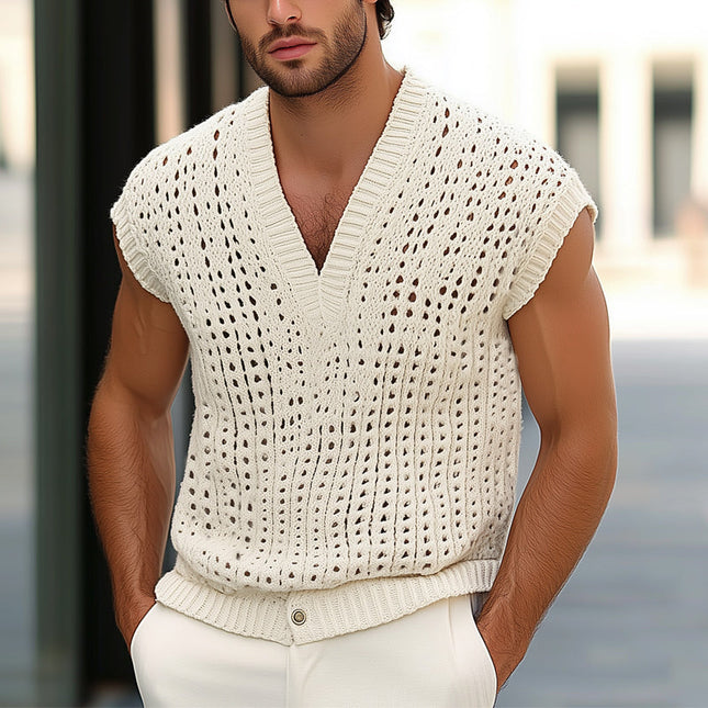 Men's Summer Tank Top | Breathable Mesh | Solid Color | V Neck | Moisture-Wicking | Athletic Casual Wear | Regular Fit | Sizes S-3XL | Stay Cool & Comfortable
