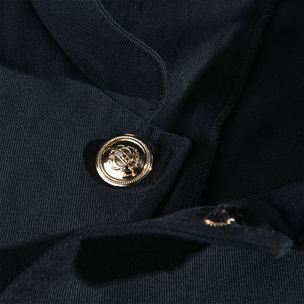 Men's Vintage Lapel Button Jacket | Casual Solid Coat | Long Sleeves | Polyester Cotton Blend | Versatile Outerwear | Lightweight | Retro Style for All Seasons | Sizes S-3XL | Classic Sophistication