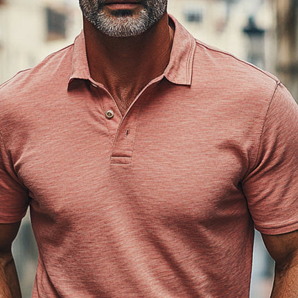 Men's Polo Shirt | Solid Color | Cotton Blend | Lapel Collar | Short Sleeve | Casual & Semi-Formal | Comfortable Fit | Durable | Versatile Wardrobe Essential