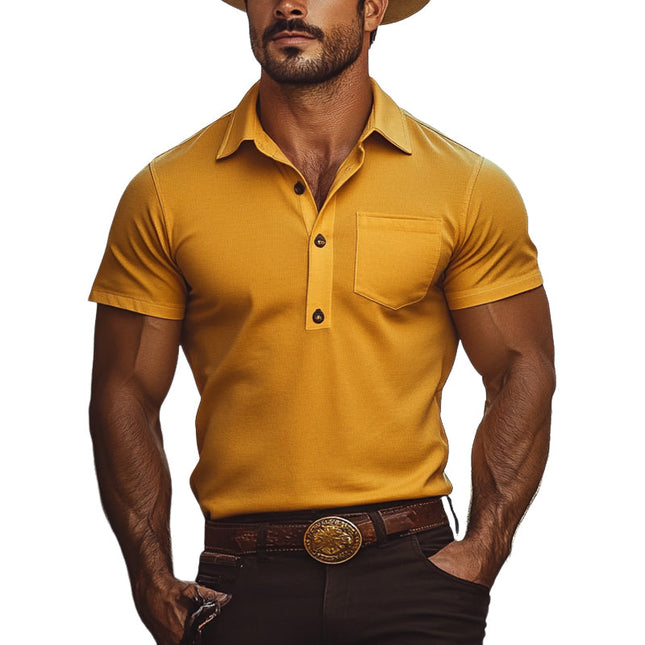 Men's Polo Shirt | Solid Color | Slim Fit | Short Sleeve | Casual Stylish Design | Comfortable Breathable Fabric | Classic Collar | Versatile Modern Look
