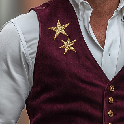 Men's Lightweight Suede Vest | Summer Fashion | Embroidered Design | Casual Outerwear | Breathable Thin Suede | Elegant and Versatile Style | Ideal for Warm Weather