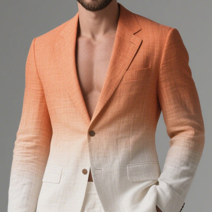 Men's Stylish Gradient Print Blazer | Casual Outerwear | Slim Fit Tailored Jacket | High-Quality Fabric | Versatile Styling for Business & Casual Occasions