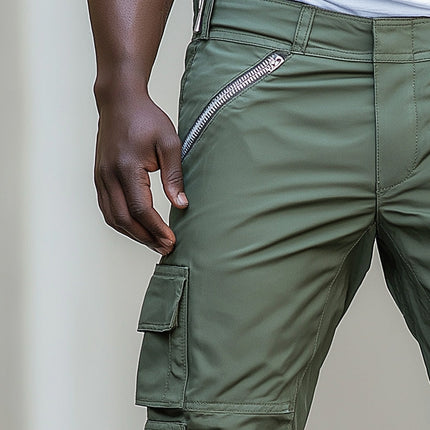 Men's Cargo Sports Pants | Summer Fashion | Slim Fit | Breathable Fabric | Multiple Pockets | Casual & Active Wear