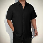 Men's Short Sleeve Shirt | Solid Color | Textured Fabric | Tailored Fit | Versatile Casual & Semi-Formal | High-Quality Breathable Material | Men's Apparel & Accessories | Modern Stylish Design
