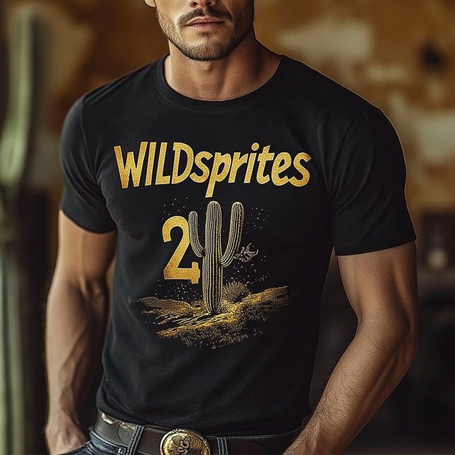 Men's Summer Western Cowboy Style T-Shirt | Printed Blended Short Sleeves | Breathable Comfort | Relaxed Fit