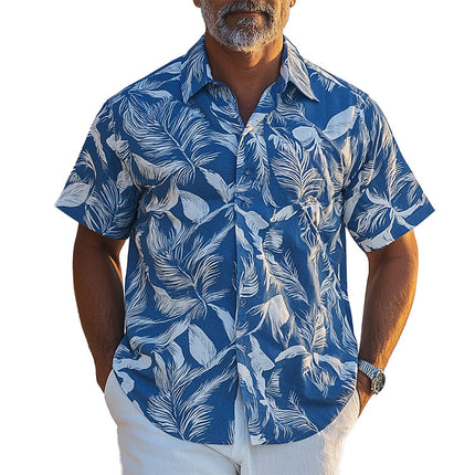 Men's Casual Short Sleeve Shirt | Breathable Linen | Summer Fashion | Stylish Print | Comfortable Fit | Lightweight | Easy Care | Versatile Design